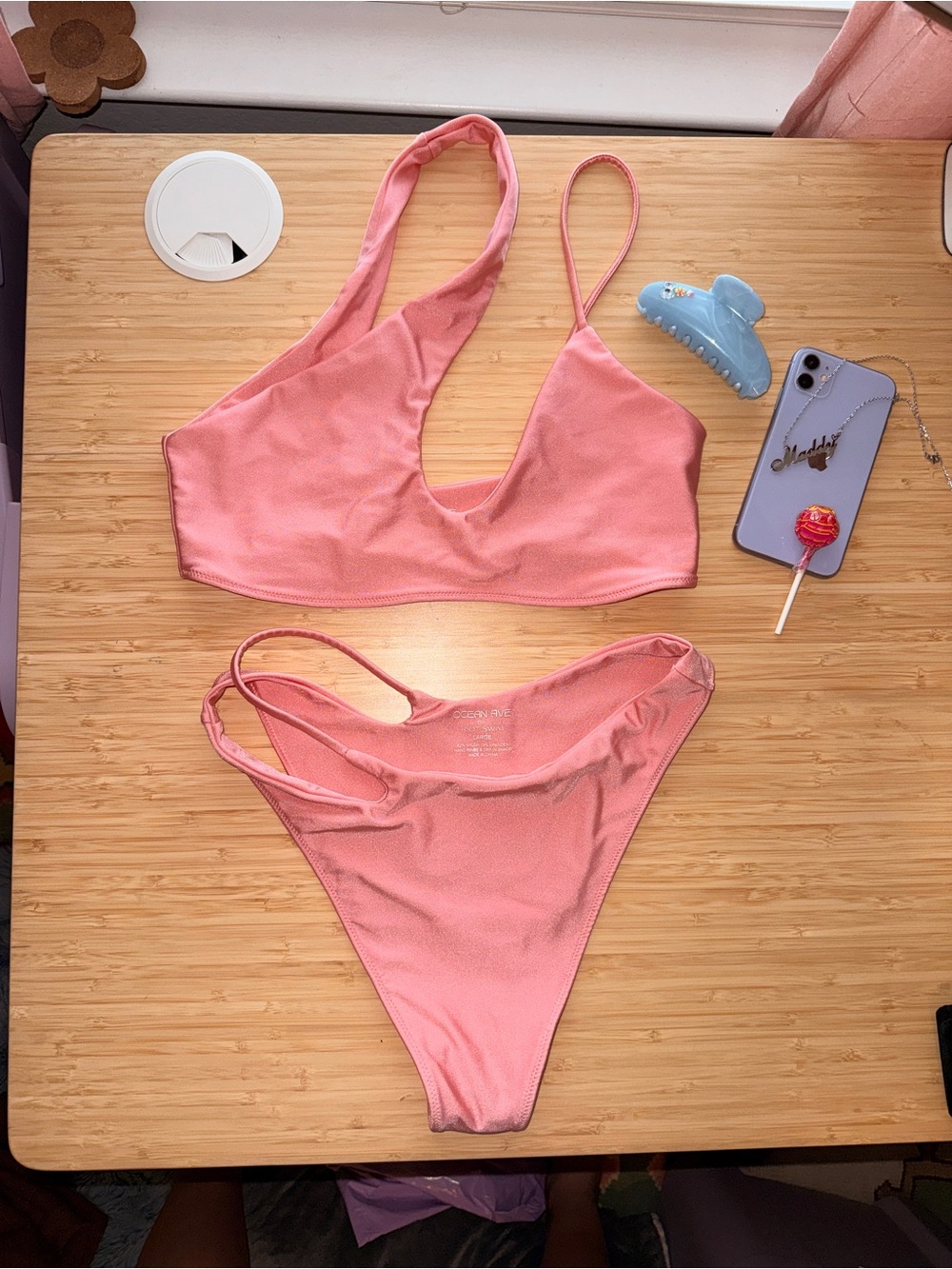 Riot Swim Pink Two-Piece Bikini Set